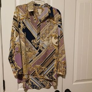 Chico's Multicolor women's Shirt with asymmetrical hem size Chicos 2